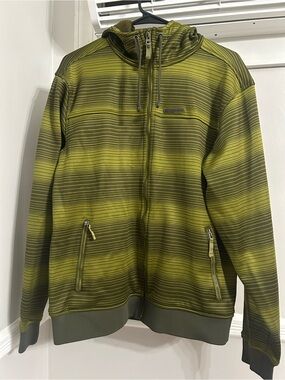 Sims  snowboarding Olive Green Zip-Up Hoodie